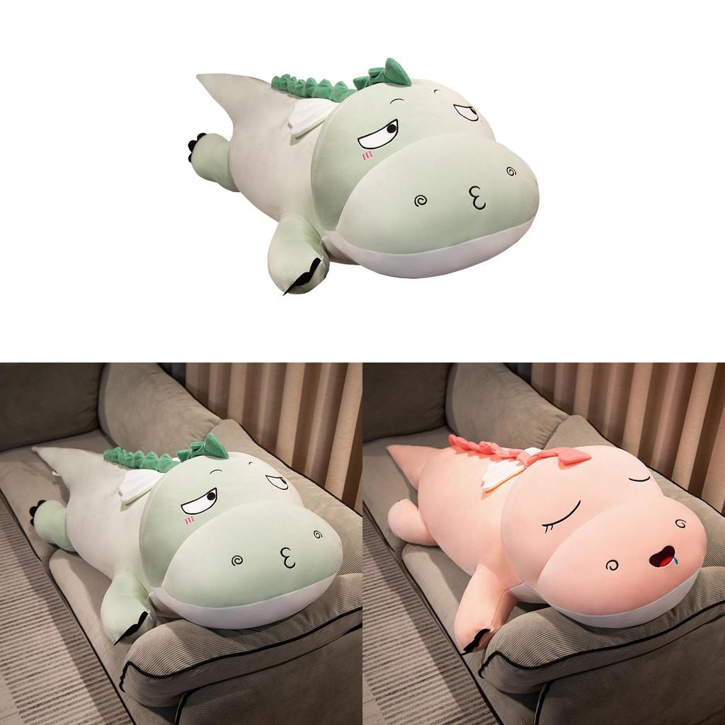Dinosaur Plush Pillow With Soft Embroidered Animal Pattern For Girls And Boys Lounge And Bed Use
