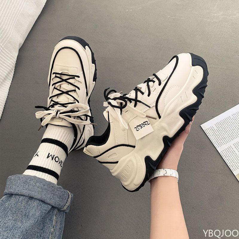 

Women s Flat Sports Shoes New Vulcanized Casual Comfortable Multifunctional Sports Women s Shoes Thick Sole Versatile Dad Shoes 35 чёрный