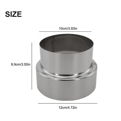 Stainless Steel Chimney Reducer 120mm To 100mm with Heat Resistant and Reinforced Seam for Leak Resistant Ventilation