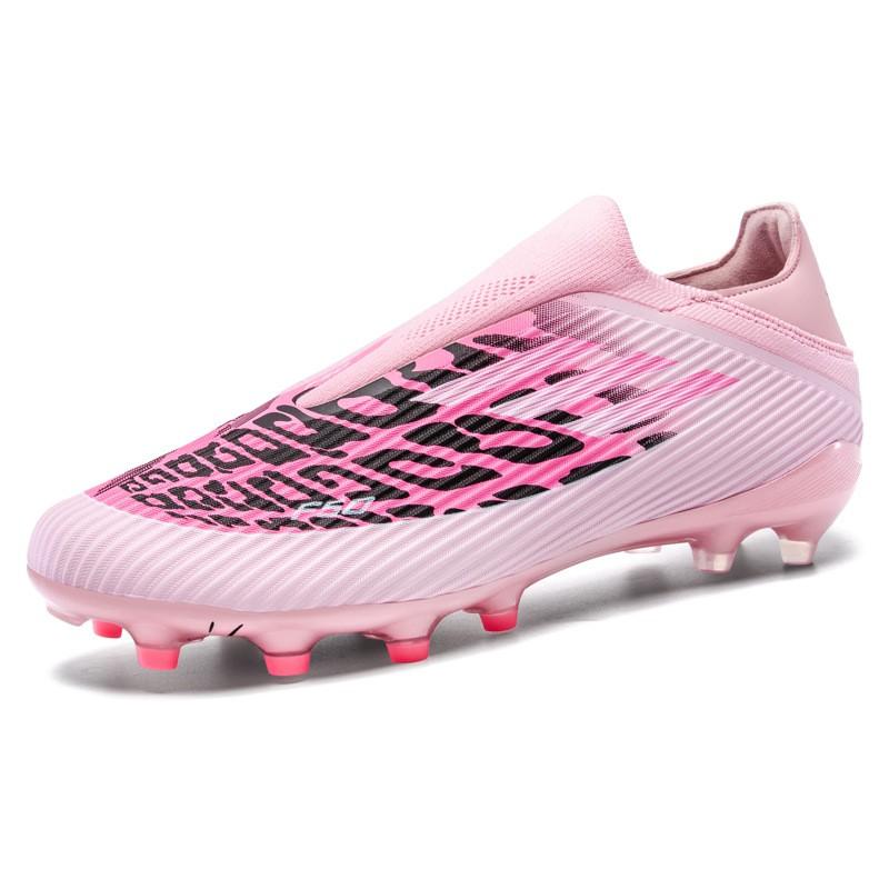Mens Womens Soccer Cleats Slip-On Style With AG TF Studs Grass Dirt Turf Field Training