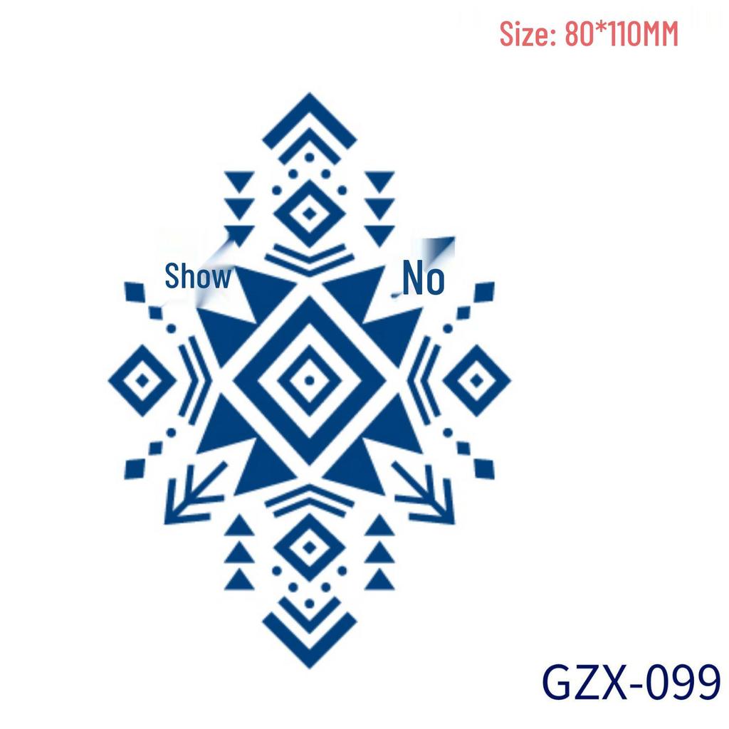 Juice-Based Semi-Permanent Non-Reflective Waterproof Herbal Tattoo Stickers - Sweat-Resistant, Personalized, Internet Celebrity Style