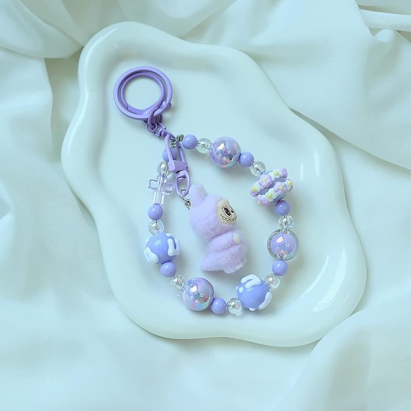 Cartoon Rabbit Keychain Pendant Cute Little Dinosaur Silicone Cute Bag Pendant Accessories Girlfriend Couple Gift