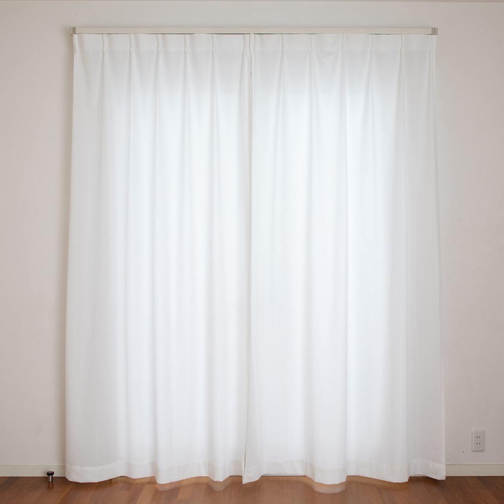 Curtain Laboratory Plain Width 100cm X Length Set of Difficult To See from Outside Even At Privacy UV Heat with Adjuster Simple <Heat-blocking,