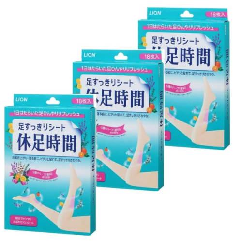 [Set of 3] Foot Rest Time, 18 Sheets, Relax