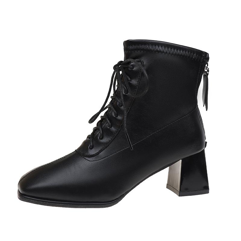 

Модные новые зимние стильные простые универсальные модные однотонные квадратные носки темпераментные высокие стройные повседневные женские сапоги на высоком каблуке 42 чёрный