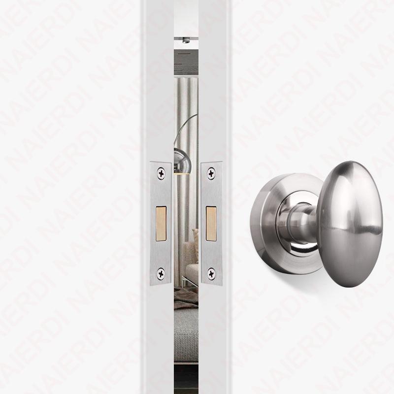 

NAIERDI Privacy Door Lever Set Black Zinc Alloy Hidden Door Lock Invisible Sliding Door Handle Lock Keyless Mechanical Door Lock