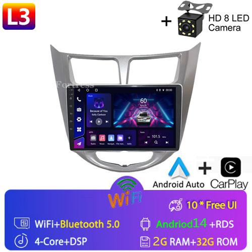 Fortress Android 10 Car Radio For Hyundai Solaris Verna Accent 2010 - 2016 Multimedia Video Player Navi GPS 2 Din DVD Head Unit