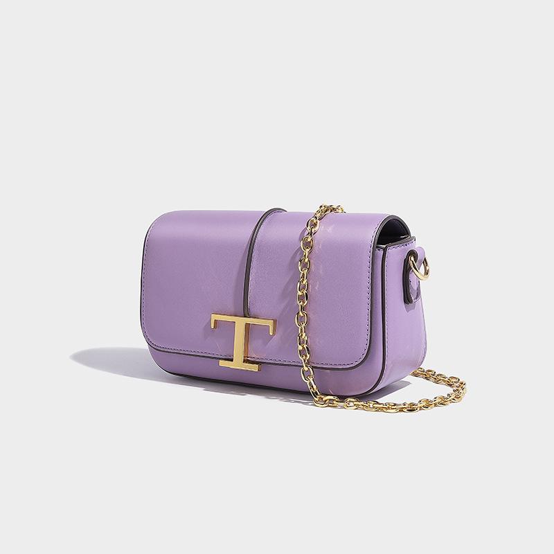 

Niche design 2024 spring and summer new fashion single shoulder trendy girl versatile messenger woman popular chain bag фіолетовий