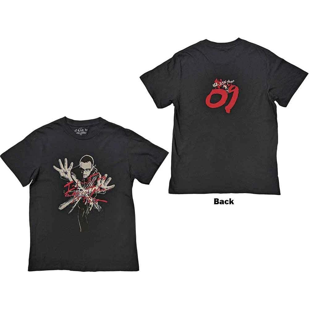 U2 Unisex T-Shirt: 360 Degree Tour 2009 Infinity (Back Print & Ex-Tour) (Large) 2XL