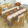 Fall Harvest Pumpkins Plaid Tablecloth for Table Decor Autumn Thanksgiving Maple Leaves Kitchen Dining Table Cloth Autumn Decor