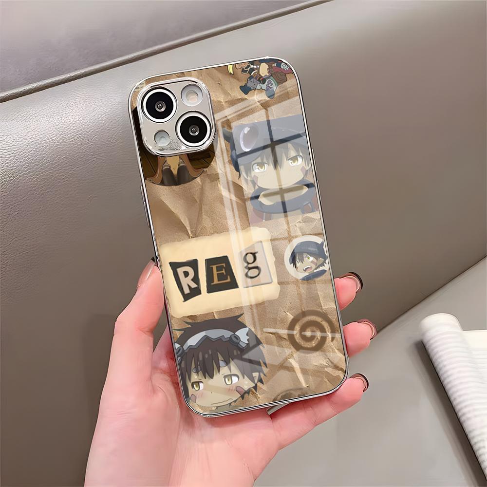 Made In Abyss Phone Case For IPhone 17 Pro Max 15 Pro 16 14 Plus 12 13 Mini 11 Pro Shockproof Electroplated Glass Cover