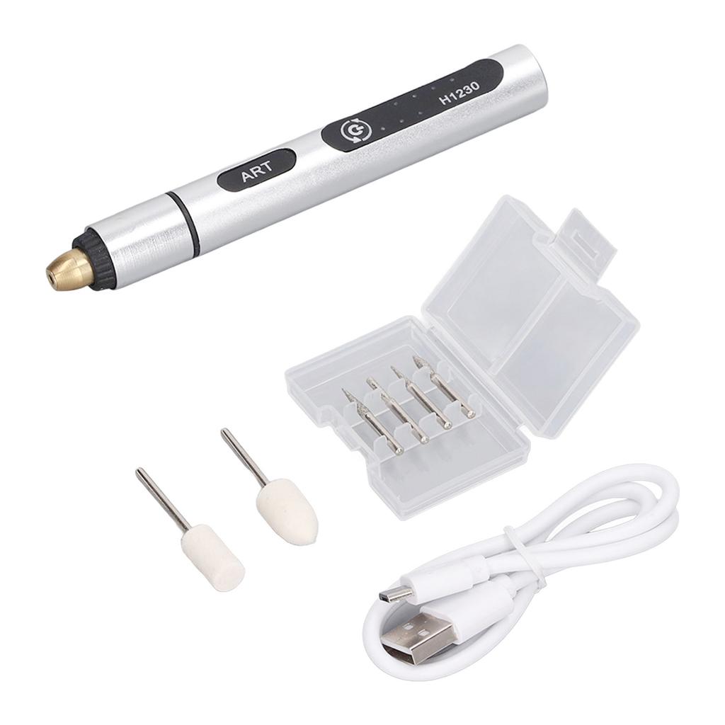 Mini Grinder Pen Rechargeable CW CCW 3 Speeds Electric Rotary Grinding Tool Built In Battery