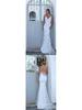 2025 Sexy V-Neck White Spaghetti Strap Evening Gown