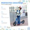 Monopattino per Bambini, con Ruote in EVA da 12", Freno Posteriore, Ruote Grandi, per 5-12 Anni, Blu