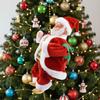 Electric Climbing Rope Santa Claus Climbs Up and Down Christmas Tree Pendant Ornament for Indoor Party Home Ornaments Gift