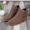 2025 New Boots Leather Women Retro Short Boots for Women Autumn and Winter New Large Size Medium Heel Thick Heel Ankle Boots