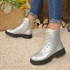 Autumn And Winter New European And American Women'S Boots Thick Soled Height Increasing Women'S Minimalist Fashion Boots 42