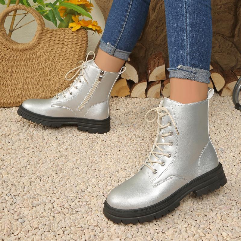 Autumn And Winter New European And American Women'S Boots Thick Soled Height Increasing Women'S Minimalist Fashion Boots 42