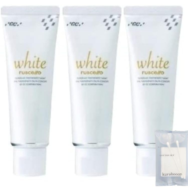 

kurahooon 3-pack GC toothpaste white 100g with kurahooon cotton set