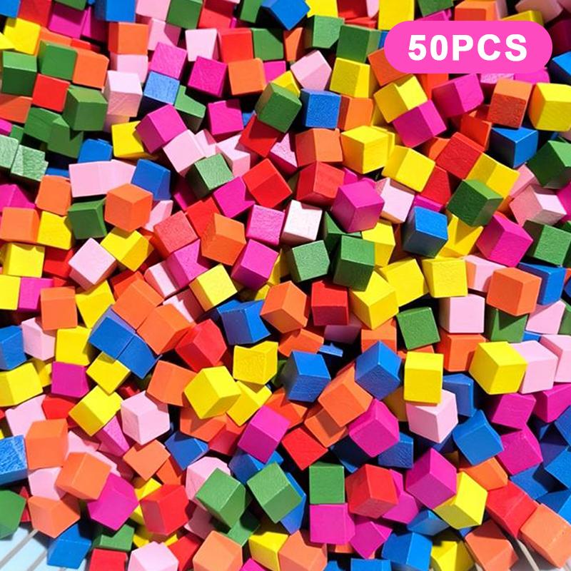 50/200/400 Stück Unfertige Leere Mini DIY Holzquadratblöcke 1cm Holz Vollwürfel Für Holzbearbeitung Handwerk Puzzle Herstellung Material