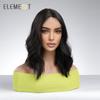 ALAN EATON Lace Front Wigs Synthetic Hair Long Water Wavy Dark Brown Daily Party Wig for Women Transparent Glueless Daily Part