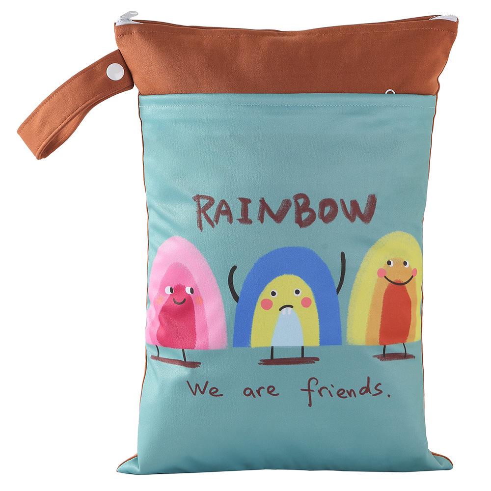 Cartoon Cute Waterproof Wet/Dry Separation Storage Bag (25x35cm) for Travel and Clothing