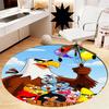 Custom Name Angry Birds Printed Round Rug Carpet Chair Rug Area Rug Entryway Doormats,for Office Chair Living Room Bedroom Kitchen Room.