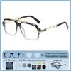 Luxury Pilot Double Beam Men Oversized Frame Prescription Hyperopic Glasses Men Optical Prescription Anti Blue Ray Sight Eyewear