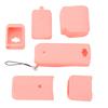 Pocket Camera Silicone Protective Case Soft Accurate Hole Position Handheld Camera Protective Cover Pink