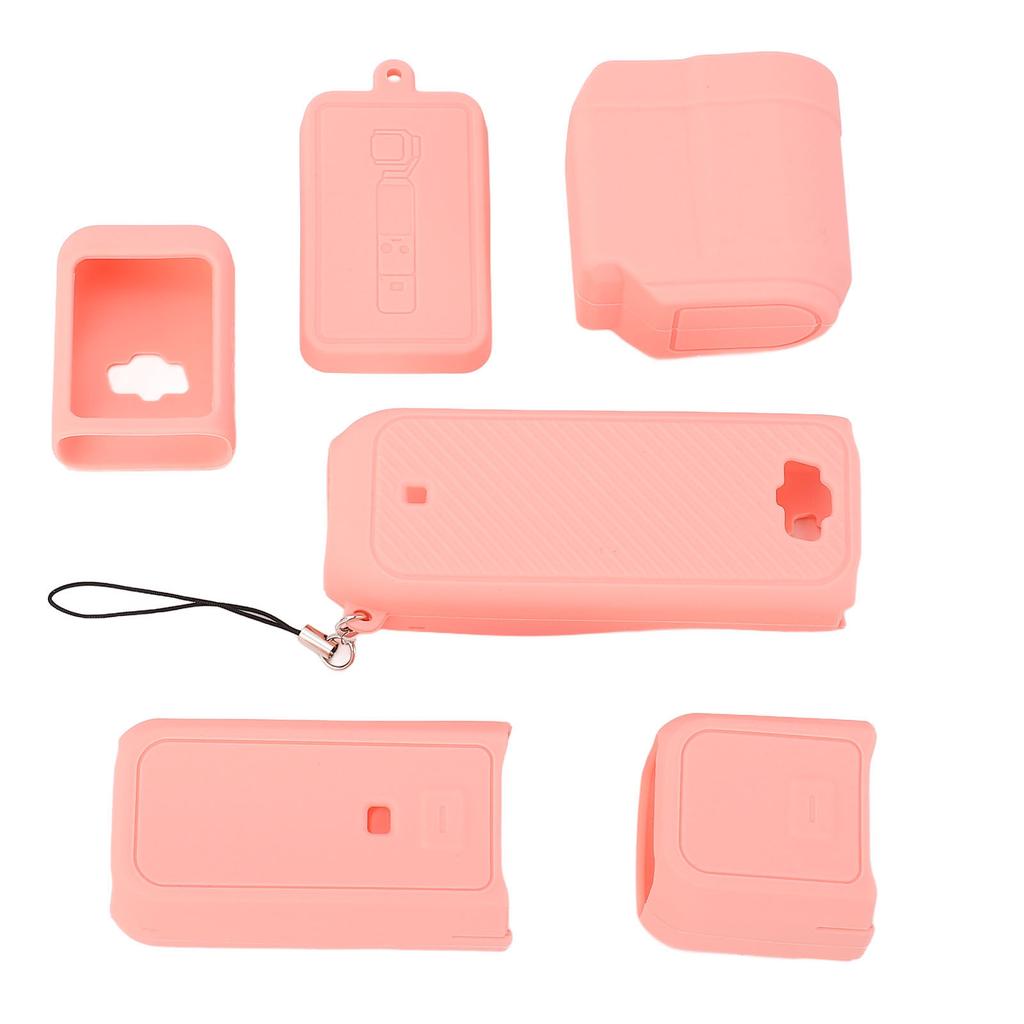 Pocket Camera Silicone Protective Case Soft Accurate Hole Position Handheld Camera Protective Cover Pink