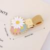 1Pc Daisy Flower Metal Pen Holder Clips Portable Paper Fix Clips Journal Notebook Pictures Pin Pocket Student School Tools