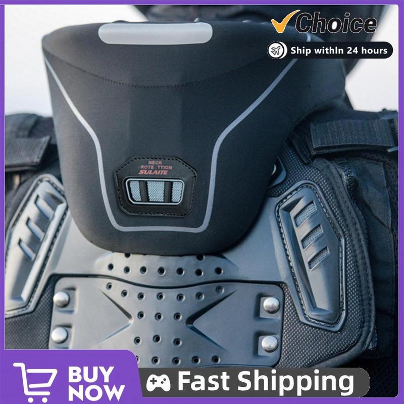 Anti-Shock Protective Gear Pad Anti-Fatigue Safe Neck Protection Zipper Motorcycle Neck Protection 3D Cervical Spine Protection