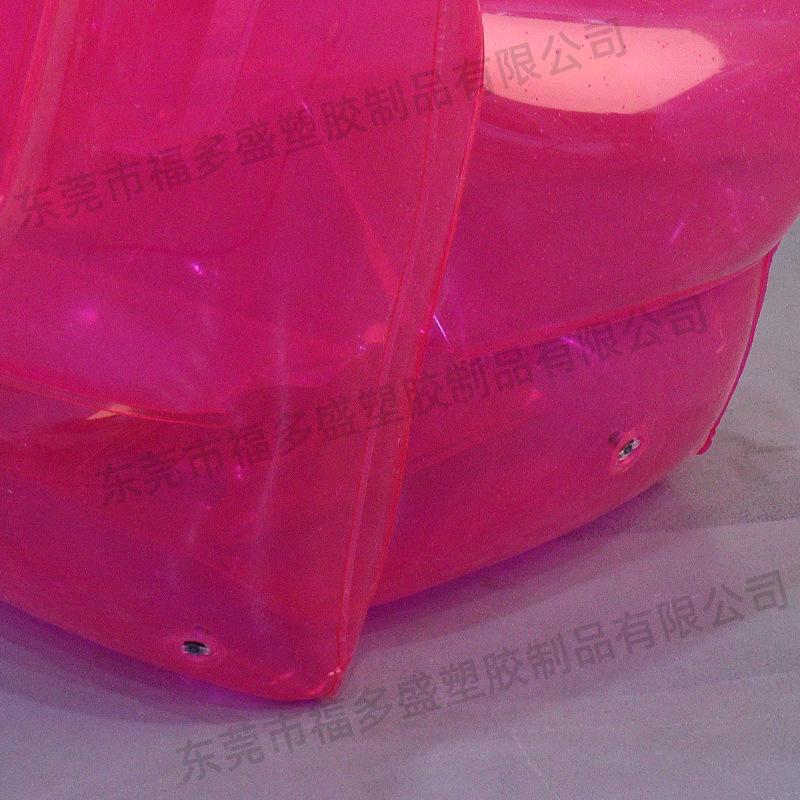 Divano gonfiabile in PVC trasparente rosso blu con schienale per campeggio all'aperto e tempo libero