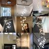 Modern American Cherry Crystal LED Chandelier for Staircase or Restaurant