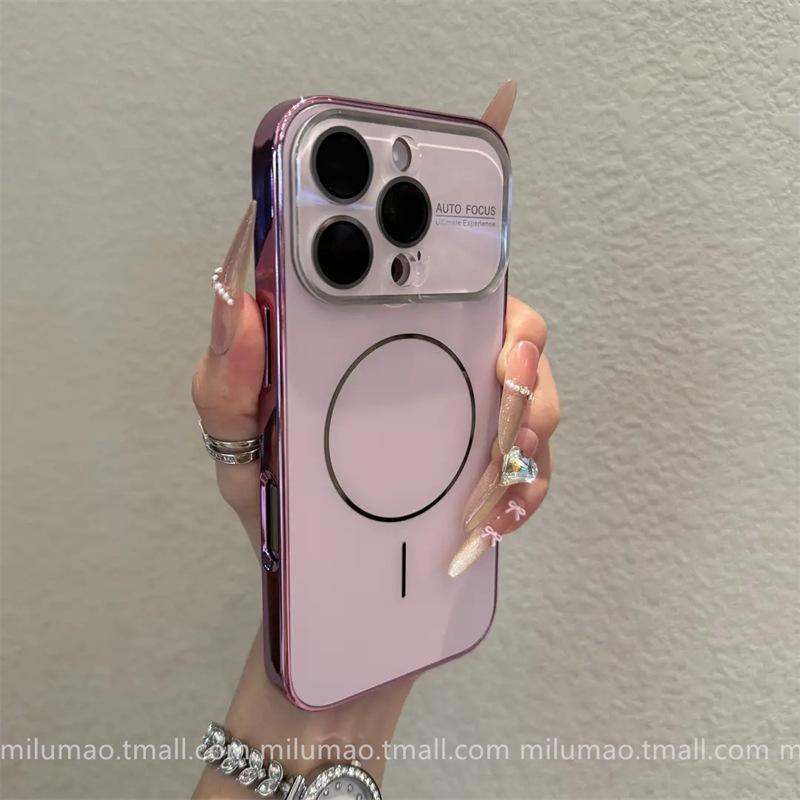 Seconds change iPhone17 Xingyu orange magnetic attraction for 17ProMax Apple 16 glass large window magnetic mobile phone case
