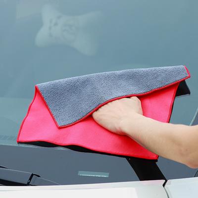 Drei Größen Verdickt Säumen Seitige Auto Waschen Absorption Handtuch Wasser Doppel Fleece Reinigung