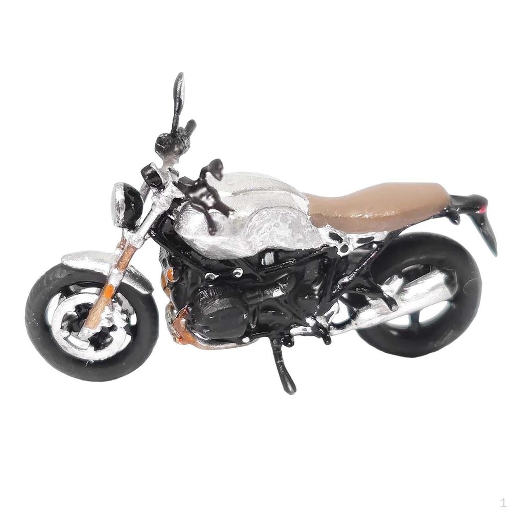 1/64 Figures Motorcycle Diorama Scenery Miniatures Sand Table Scene Character Model Toy