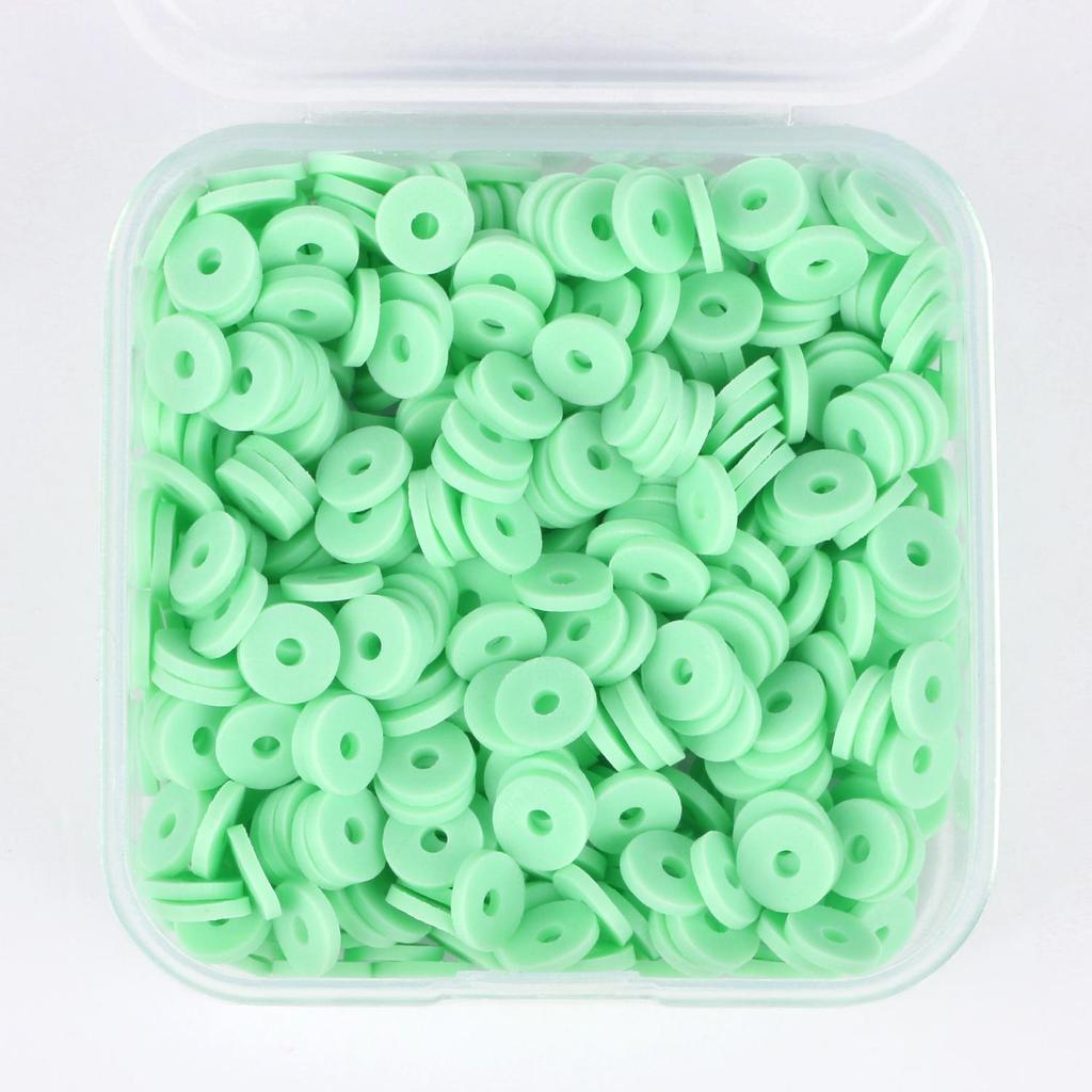 500pcs 6mm Clay Beads Slice Polymer Clay Spacer Beads Chip Disk Round Heishi Beads For Jewelry Making DIY Handmade Accessories