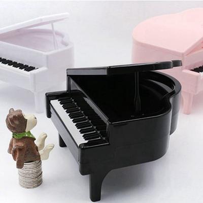 Desk Ornament Mini Piano Modeling Piggy Bank Piano Shape Cute Simulation Piano Coin Box Cartoon Coin Storage Jar Home Decor