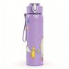 1PC Three Geese Family Cartoon Print 750ml Color Plastic Sports Water Bottle Leakproof Flip Straw Lid Suitable for Sports Office Home Use