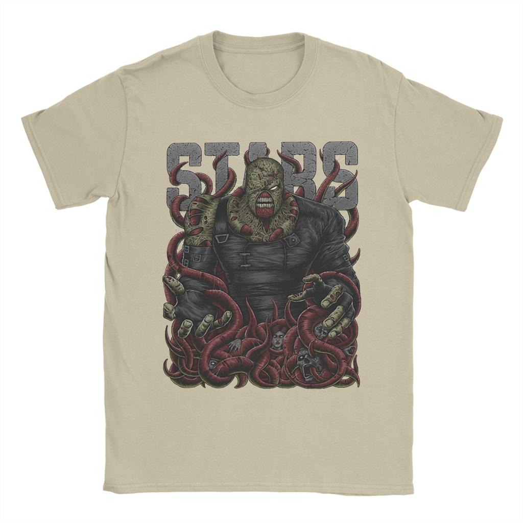 Humorous Residents Evils Nemesis TShirt for Men Crew Neck 100 Cotton T Shirt Short Sleeve Tees 6XL Clothes