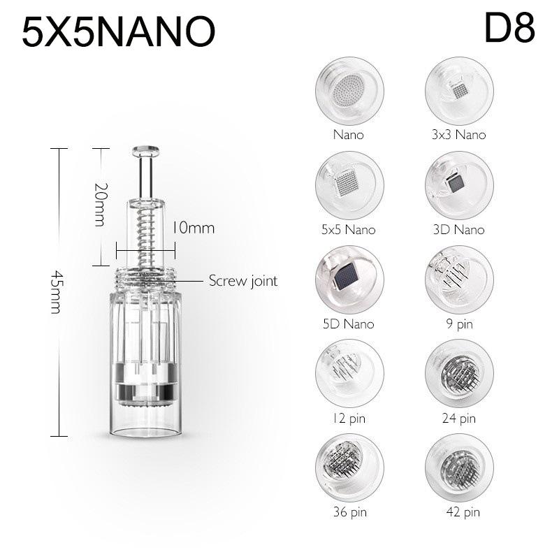 Nano 9 12 24 36 42 Pin Dr Pen N2 M5 M7 E30 Derma Pen Needle Cartridges Microneedling Machine Bayonet Replace Stamp