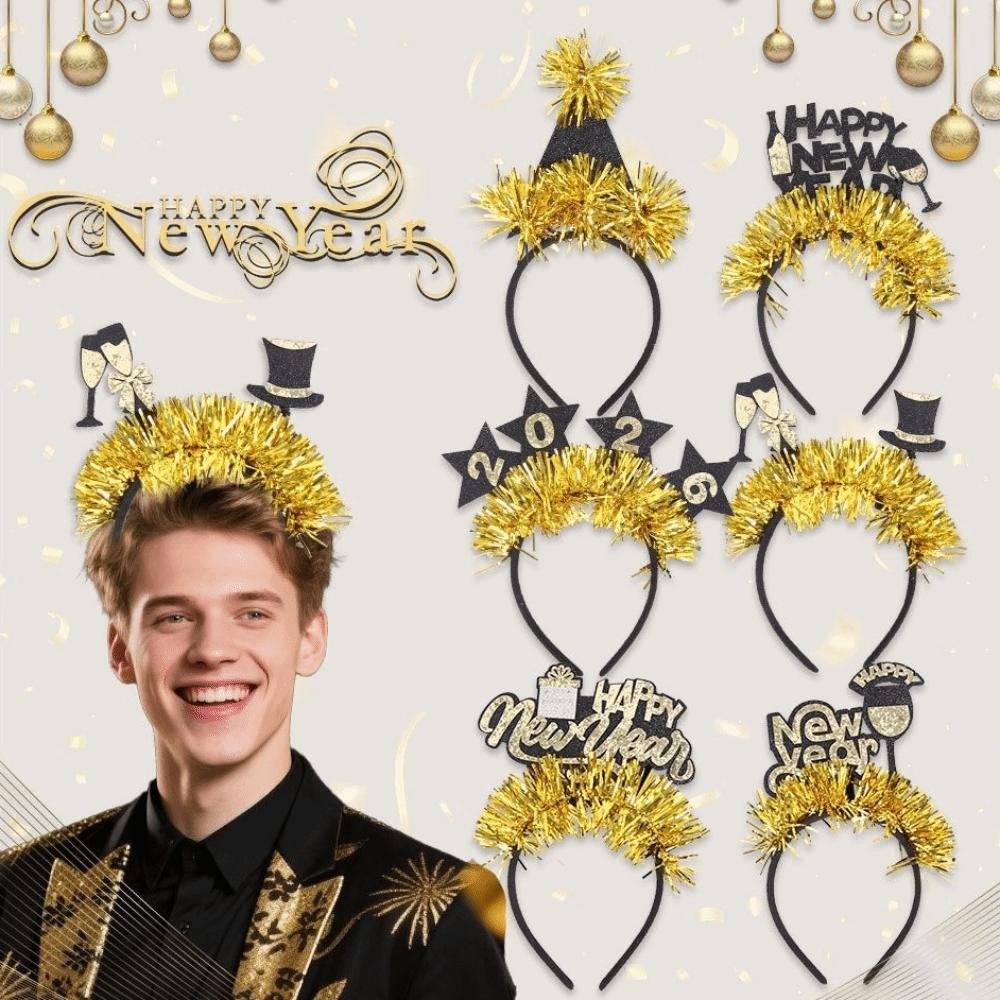 Party Decoration Christmas New Year Headpiece Star/Crown Glitter Hair Hoop  New Year Dress Up