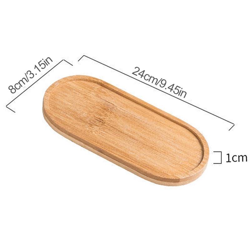 Natural Bamboo Wooden Organizer Tray Oval Rectangular Shape for Bathroom Counter Storage Jewelry and Skincare Display
