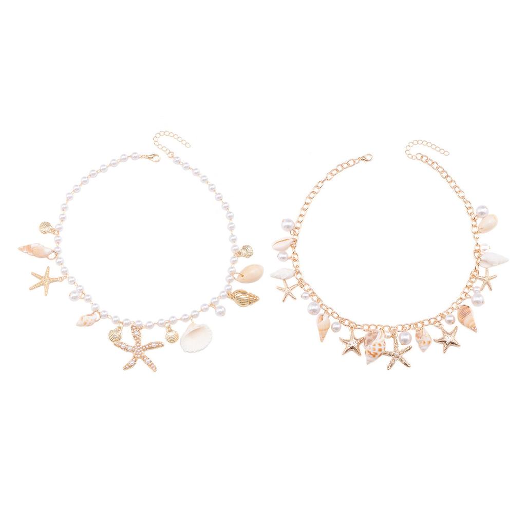 Multifuntional Shell Pendant Necklace Beaded Necklace Fashionable Clavicle Chain Necklace Perfect for Various Occasion