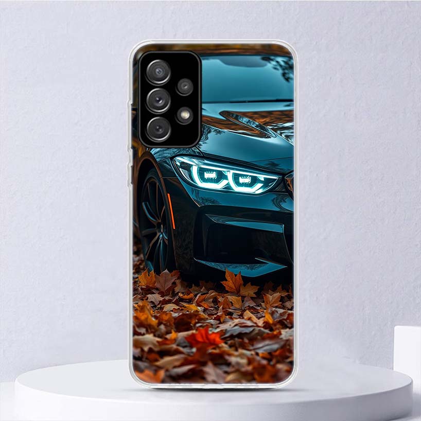 Black White Sport for B-BMW Soft Case For Samsung Galaxy A16 A15 A14 A13 A56 A55 A54 A53 Phone Cover A26 A36 A25 A35 A24 A34 A23