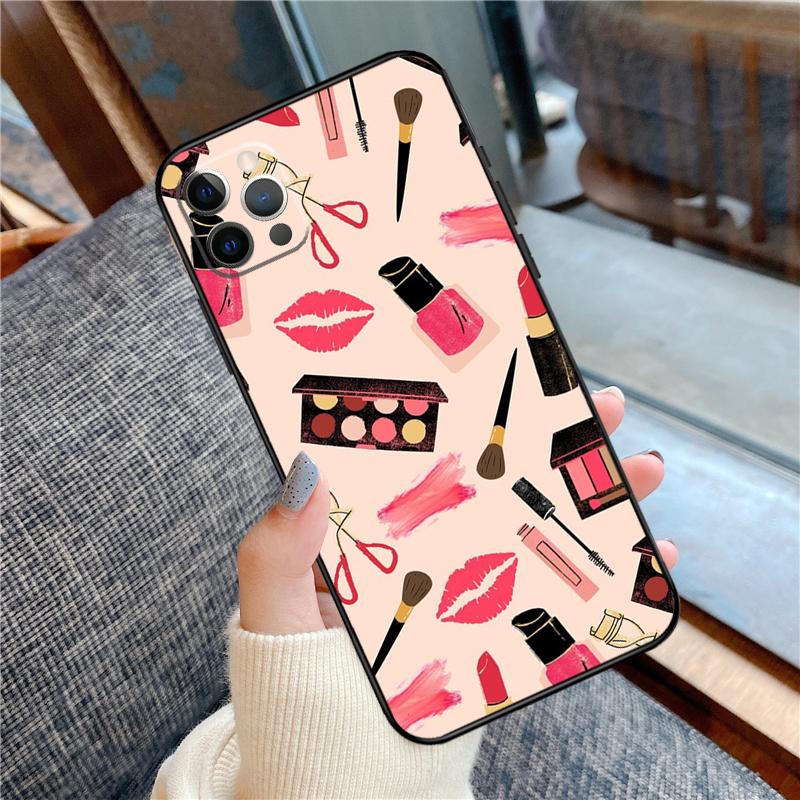 Cosmetics Nail Polish Phone Case For iPhone 11 12 13 14 15 16 Pro Max 12 13 Mini X XR XS MAX 14 Plus Cover