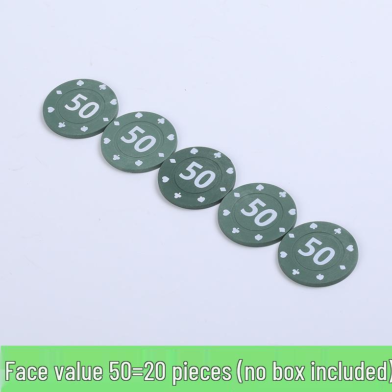 Boxed 100 Plastic Chips for Card Games: Baccarat, Mahjong, Poker