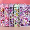 Cute Sanrio Kuromi My Melody 3D Relief Stickers Kawaii Girls Cartoon Crystal Sticker Handmade Diy Hand Account Decals Gifts