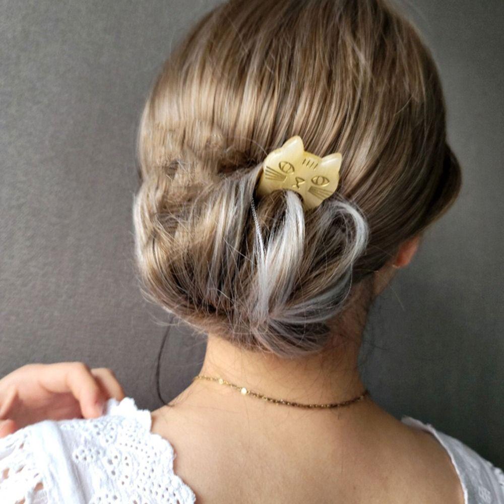 

Волосы для женщин Уксусная кислота для девочек Кошачья волоса Палочка Аксессуары для волос U-образная шпилька Вилка для волос